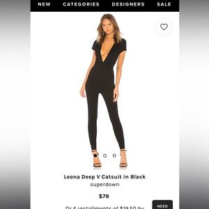 Leona deep V Catsuit Superdown brand